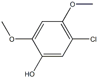 2,4-二甲氧基-5-氯苯酚, 18113-25-2, 结构式