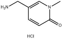 5-(アミノメチル)-1-メチル-1,2-ジヒドロピリジン-2-オン塩酸塩 化学構造式
