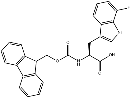 N-Fmoc-7-fluoro-L-tryptophan, 1956434-65-3, 结构式