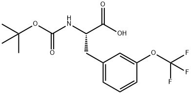 N-Boc-3-trifluoromethoxy-DL-phenylalanine Struktur