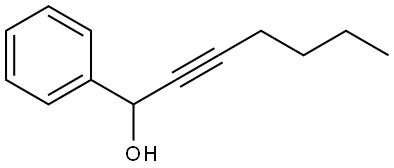 Benzenemethanol, a-1-hexynyl- 结构式