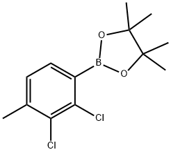 2-(2,3-二氯-4-甲基苯基)-4,4,5,5-四甲基-1,3,2-二氧杂硼烷, 2121512-50-1, 结构式