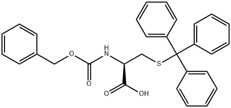 (R)-2-(((苄氧基)羰基)氨基)-3-(三苯甲基硫基)丙酸, 26311-04-6, 结构式