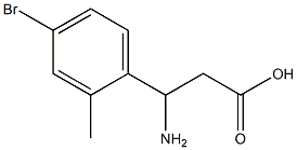 3-氨基-3-(4-溴-2-甲基苯基)丙酸 结构式