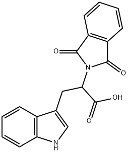 2-(1,3-Dioxo-1,3-dihydro-2H-isoindol-2-yl)-3-(1H-indol-3-yl)propanoic acid Struktur