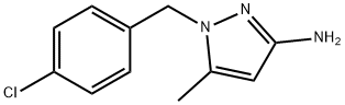 1-[(4-Chlorophenyl)methyl]-5-methyl-pyrazol-3-amine Structure