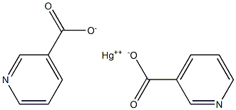 3-Pyridinecarboxylic acid, mercury(2+) salt Structure