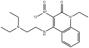 4-((2-(diethylamino)ethyl)amino)-1-ethyl-3-nitroquinolin-2(1H)-one Structure