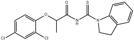 2-(2,4-dichlorophenoxy)-N-(2,3-dihydro-1H-indol-1-ylcarbonothioyl)propanamide|