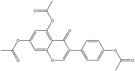 4H-1-Benzopyran-4-one, 5,7-bis(acetyloxy)-3-[4-(acetyloxy)phenyl]- Struktur