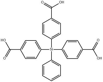 4-[bis(4-carboxyphenyl)-phenylsilyl]benzoic acid, 61414-17-3, 结构式