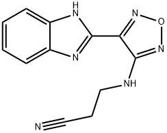 4-(1H-BENZIMIDAZOL-2-YL)-FURAZAN-3-YL-N-(2-CYANOETHYL)-AMINE, 798578-48-0, 结构式
