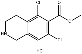 5,7-二氯-3,4-二氢-异喹啉-6-甲酸甲酯盐酸盐 结构式