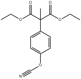 Propanedioic acid, (4-cyanatophenyl)methyl-, diethyl ester Structure
