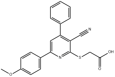 2-{[3-cyano-6-(4-methoxyphenyl)-4-phenylpyridin-2-yl]sulfanyl}acetic acid Structure