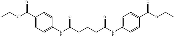 diethyl 4,4'-[(1,5-dioxo-1,5-pentanediyl)di(imino)]dibenzoate Structure