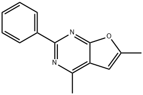 4,6-dimethyl-2-phenylfuro[2,3-d]pyrimidine 结构式