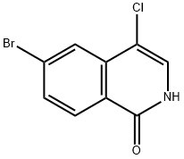 6-溴-4-氯异喹啉-1(2H)-酮 结构式