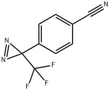 4-(3-(Trifluoromethyl)-3H-diazirin-3-yl)benzonitrile, 128886-91-9, 结构式