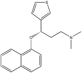 (S)-N,N-dimethyl-3-(naphthalen-1-yloxy)-3-(thiophen-3-yl)propan-1-amine Struktur