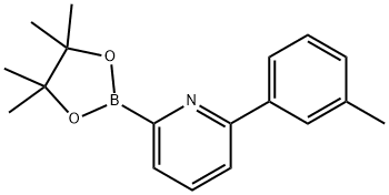 2-(4,4,5,5-tetramethyl-1,3,2-dioxaborolan-2-yl)-6-(m-tolyl)pyridine Struktur