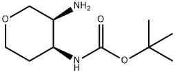 TERT-BUTYL N-[(3S,4S)-3-AMINOOXAN-4-YL]CARBAMATE, 1802334-66-2, 结构式