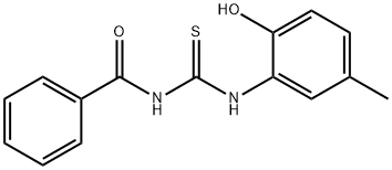 1-ベンゾイル-3-(2-ヒドロキシ-5-メチルフェニル)チオ尿素 化学構造式