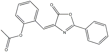 5(4H)-Oxazolone,4-[[2-(acetyloxy)phenyl]methylene]-2-phenyl- Structure