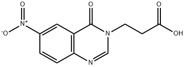 3-(6-硝基-4-氧代-3,4-二氢喹唑啉-3-基)丙酸 结构式