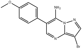 3-BROMO-6-(4-METHOXYPHENYL)PYRAZOLO[1,5-A]PYRIMIDIN-7-AMINE Struktur