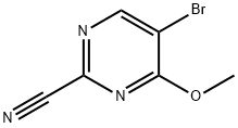 5-溴-4-甲氧基嘧啶-2-甲腈 结构式