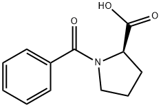 (2R)-1-ベンゾイルピロリジン-2-カルボン酸 化学構造式