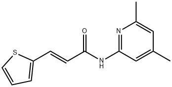 (2E)-N-(4,6-Dimethyl-2-pyridinyl)-3-(2-thienyl)acrylamide Structure