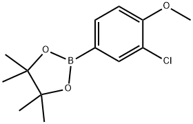 3-氯-4-甲氧基苯硼酸频呢醇酯, 1165936-01-5, 结构式