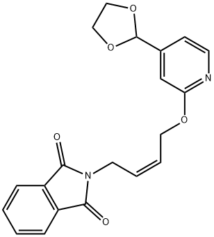 2-(4-((4-(1,3-dioxolan-2-yl)pyridin-2-yl)oxy)but-2-en-1-yl)isoindoline-1,3-dione Structure