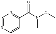 N-甲氧基-N-甲基嘧啶-4-甲酰胺, 1223452-39-8, 结构式
