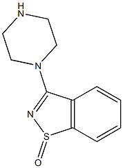 1,2-Benzisothiazole, 3-(1-piperazinyl)-, 1-oxide, 128396-56-5, 结构式