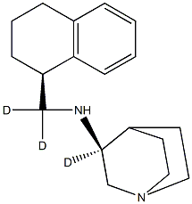 (3S)-3-deuterio-N-[dideuterio-[(1S)-1,2,3,4-tetrahydronaphthalen-1-yl]methyl]-1-azabicyclo[2.2.2]octan-3-amine Structure