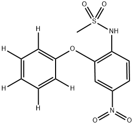 N-[4-nitro-2-(2,3,4,5,6-pentadeuteriophenoxy)phenyl]methanesulfonamide Structure