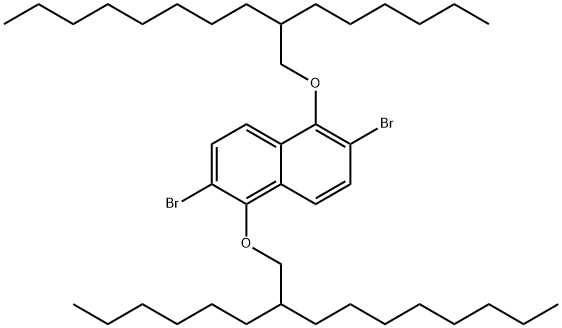 2,6-dibromo-1,5-bis((hexyldecyl)oxy)naphthalene Struktur