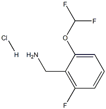 2-(DIFLUOROMETHOXY)-6-FLUOROBENZYL AMINE HCL, 1354951-46-4, 结构式