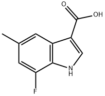 7-fluoro-5-methyl-1H-indole-3-carboxylic acid Structure