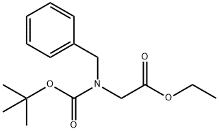 乙基 2-{苯甲基[(叔-丁氧基)羰基]氨基}醋酸盐, 136159-62-1, 结构式