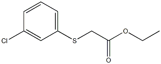 (3-クロロフェニルチオ)酢酸エチル 化学構造式