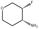 (3R,4R)-3-fluorooxan-4-amine Struktur