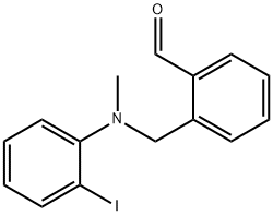 2-(((2-碘苯基)(甲基)氨基)甲基)苯(甲)醛 结构式