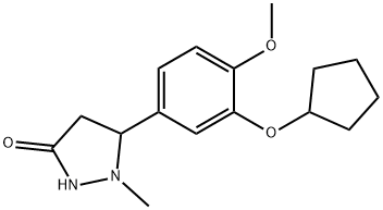 5-(3-(cyclopentyloxy)-4-methoxyphenyl)-1-methylpyrazolidin-3-one Structure