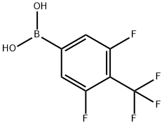 3,5-二氟-4-三氟甲基苯硼酸 结构式