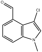 1H-INDOLE-4-CARBOXALDEHYDE, 3-CHLORO-1-METHYL- 结构式