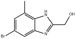 2-(羟甲基)-4-甲基-6-溴苯并咪唑 结构式